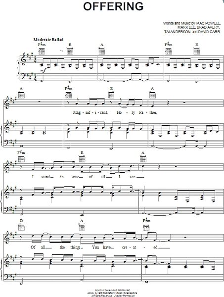 open zoom image for Offering - Piano/Vocal/Guitar, New, Main