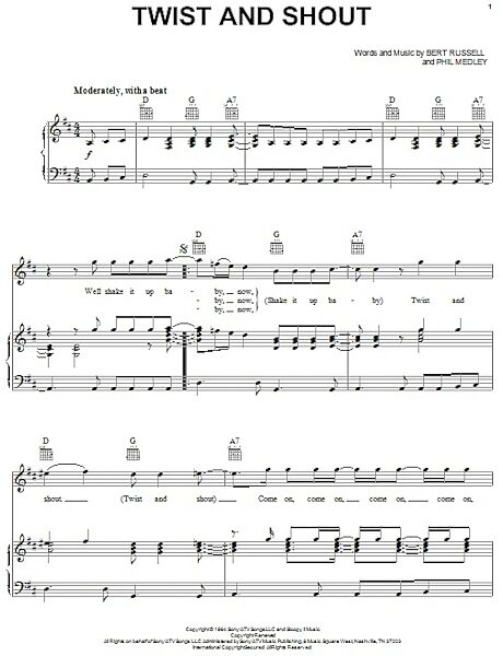 open zoom image for Twist And Shout - Piano/Vocal/Guitar, New, Main