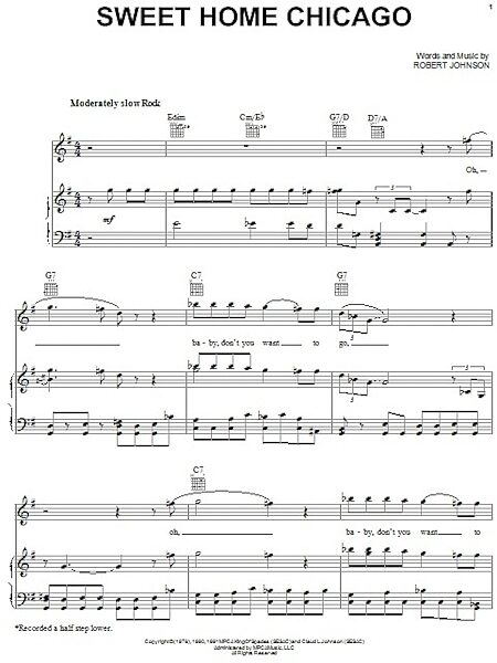 open zoom image for Sweet Home Chicago - Piano/Vocal/Guitar, New, Main