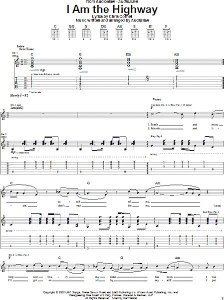open zoom image for I Am The Highway - Guitar TAB, New, Main