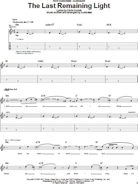 open zoom image for The Last Remaining Light - Guitar TAB, New, Main