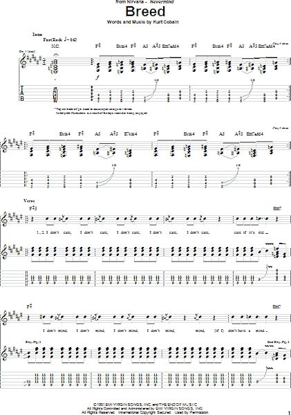 open zoom image for Breed - Guitar TAB, New, Main
