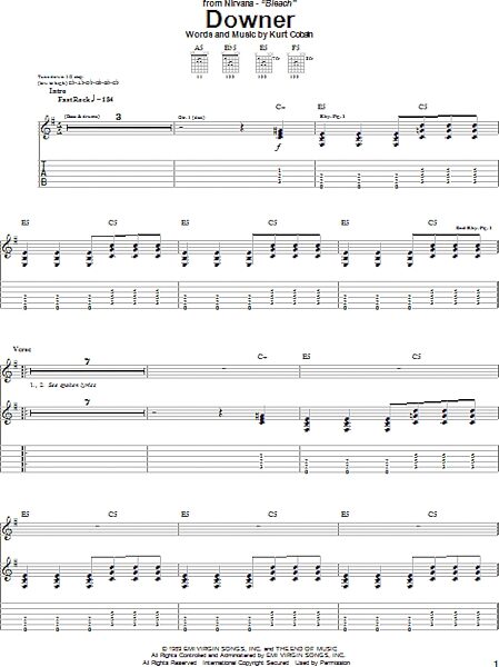 open zoom image for Downer - Guitar TAB, New, Main