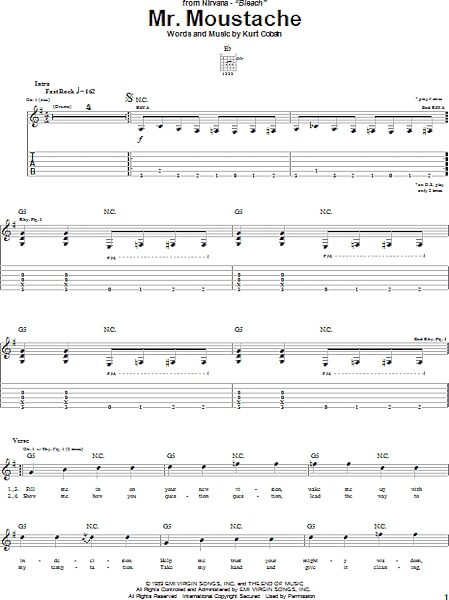open zoom image for Mr. Moustache - Guitar TAB, New, Main
