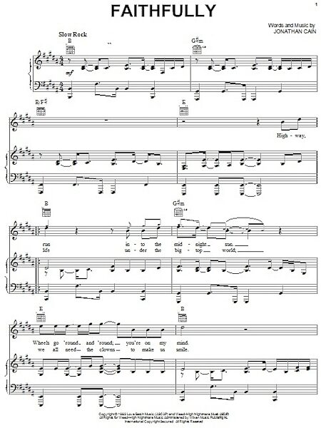 open zoom image for Faithfully - Piano/Vocal/Guitar, New, Main