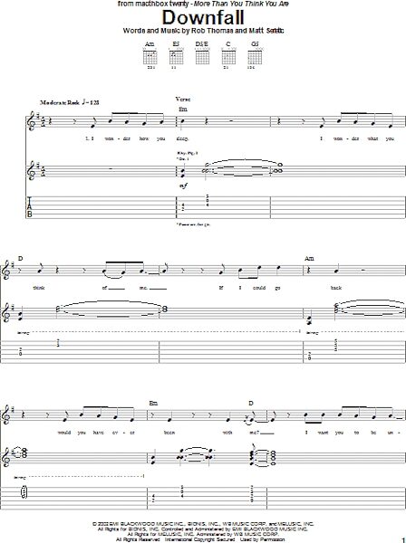 open zoom image for Downfall - Guitar TAB, New, Main