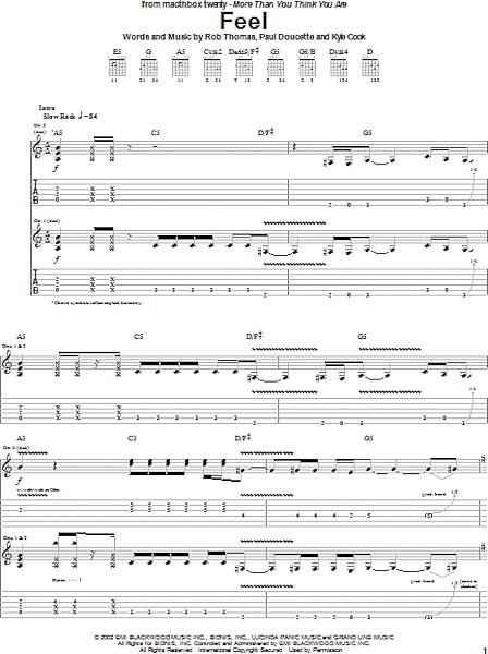 open zoom image for Feel - Guitar TAB, New, Main