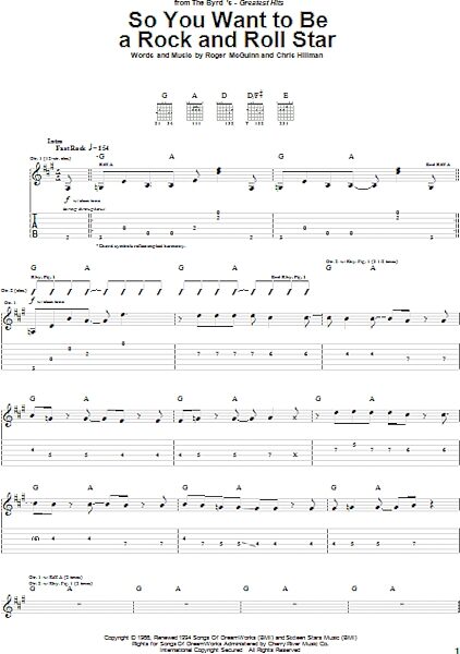 open zoom image for So You Want To Be A Rock And Roll Star - Guitar TAB, New, Main