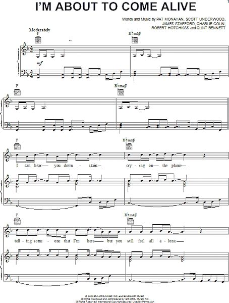 open zoom image for I'm About To Come Alive - Piano/Vocal/Guitar, New, Main
