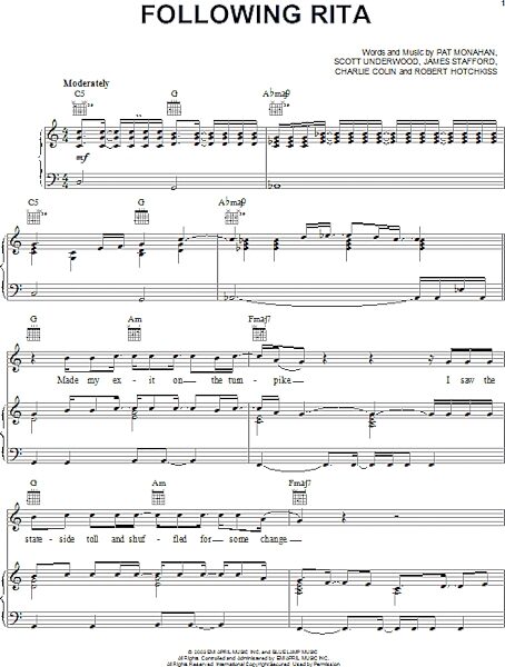open zoom image for Following Rita - Piano/Vocal/Guitar, New, Main
