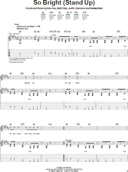 open zoom image for So Bright (Stand Up) - Guitar TAB, New, Main