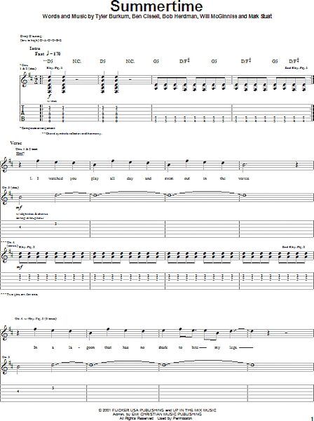open zoom image for Summertime - Guitar TAB, New, Main
