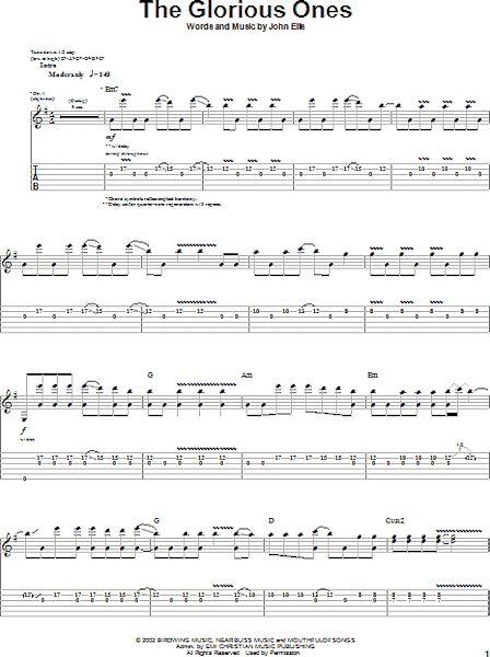 open zoom image for The Glorious Ones - Guitar TAB, New, Main