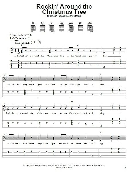 open zoom image for Rockin' Around The Christmas Tree - Easy Guitar with TAB, New, Main