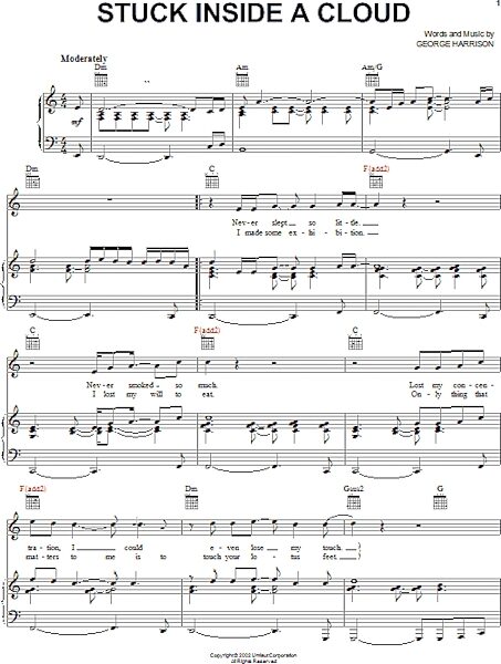 open zoom image for Stuck Inside A Cloud - Piano/Vocal/Guitar, New, Main
