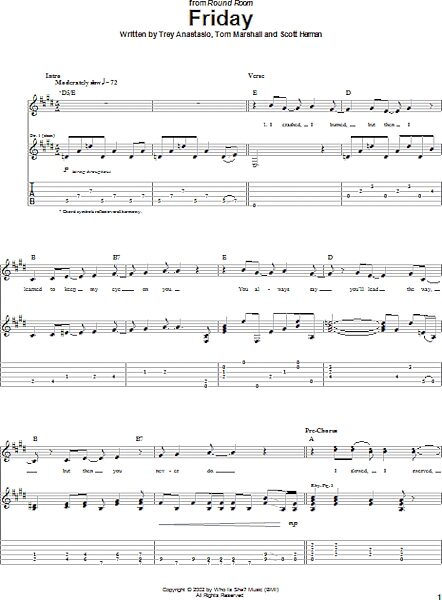 open zoom image for Friday - Guitar TAB, New, Main