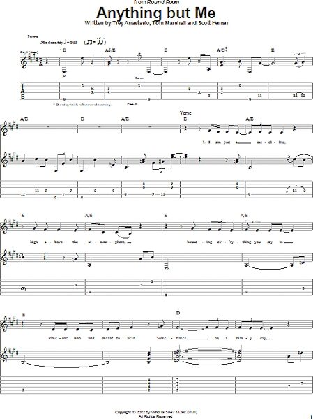 open zoom image for Anything But Me - Guitar TAB, New, Main
