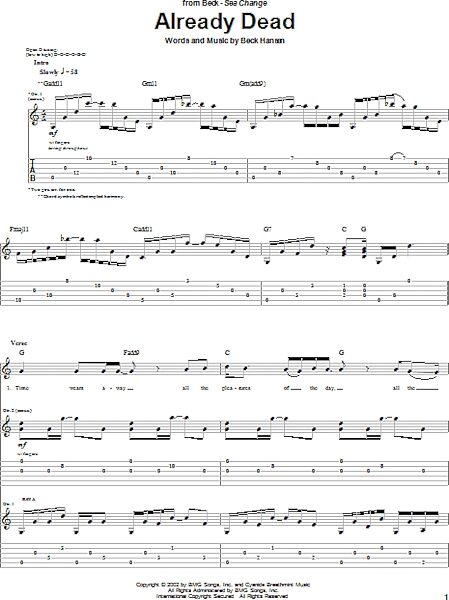 open zoom image for Already Dead - Guitar TAB, New, Main