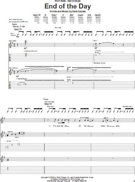 open zoom image for End Of The Day - Guitar TAB, New, Main