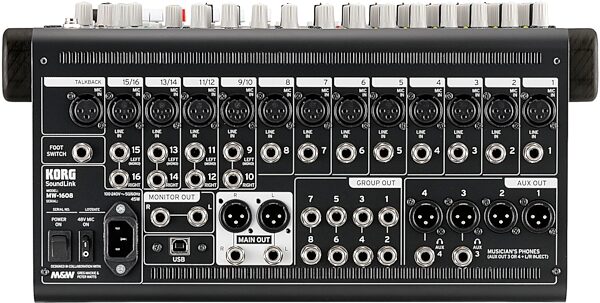 open zoom image for Korg SoundLink MW-1608 Mixer, 16-Channel, New, Action Position Back