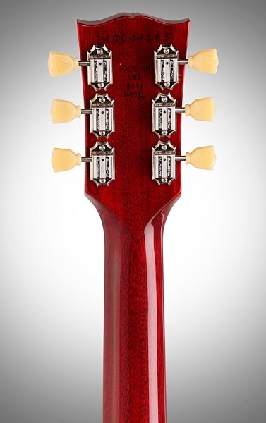 open zoom image for Gibson 2014 Les Paul Traditional Electric Guitar (with Case), Headstock Straight Back
