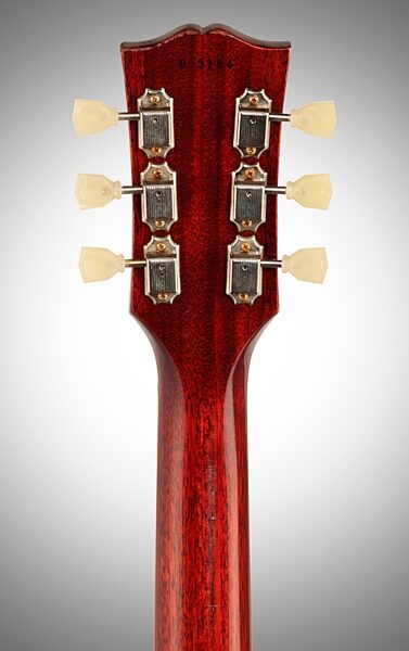 open zoom image for Gibson True Historic 1960 Les Paul Aged Electric Guitar (with Case), Headstock Straight Back