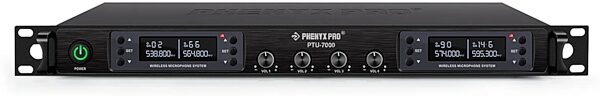 open zoom image for Phenyx Pro PTU-7000-2H2B 4-Channel UHF Wireless Handheld/Headset/Lavalier Combo Microphone System, New, Action Position Back