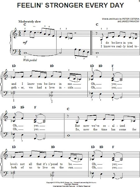 open zoom image for Feelin' Stronger Every Day - Easy Piano, New, Main