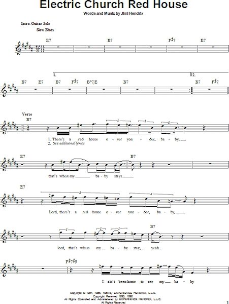 open zoom image for Electric Church Red House - Easy Guitar, New, Main