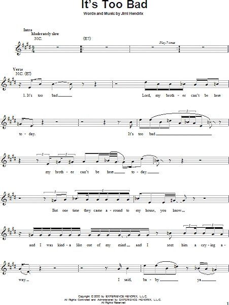 open zoom image for It's Too Bad - Easy Guitar, New, Main