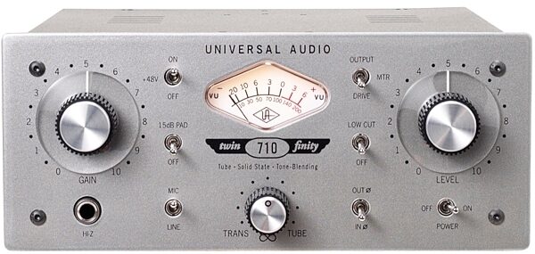 open zoom image for Universal Audio 710 Twin-Finity Microphone Preamplifier, New, Main