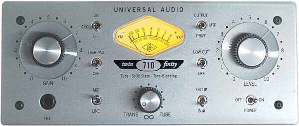 open zoom image for Universal Audio 710 Twin-Finity Microphone Preamplifier, New, Front