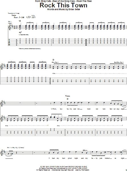 open zoom image for Rock This Town - Guitar TAB, New, Main