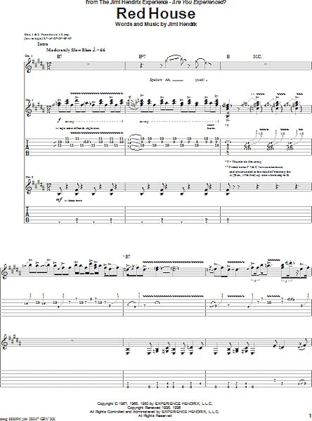 open zoom image for Red House - Guitar TAB, New, Main