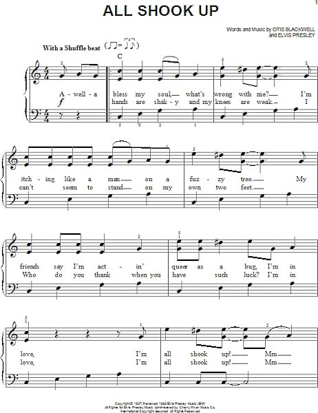 open zoom image for All Shook Up - Easy Piano, New, Main
