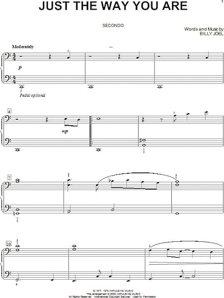 open zoom image for Just The Way You Are - Piano Duet, New, Main