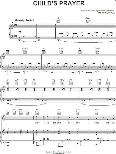 open zoom image for Child's Prayer - Piano/Vocal/Guitar, New, Main