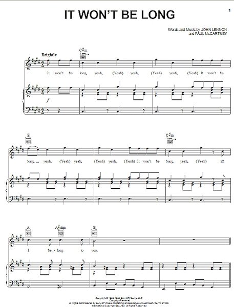 open zoom image for It Won't Be Long - Piano/Vocal/Guitar, New, Main