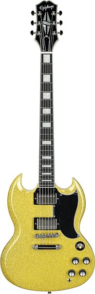 open zoom image for Epiphone Exclusive SG Custom Electric Guitar, Gold Sparkle, Open Box (Very Good), Action Position Back