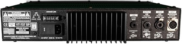open zoom image for Avalon VT-737SP Class A Mic Processor, Rear