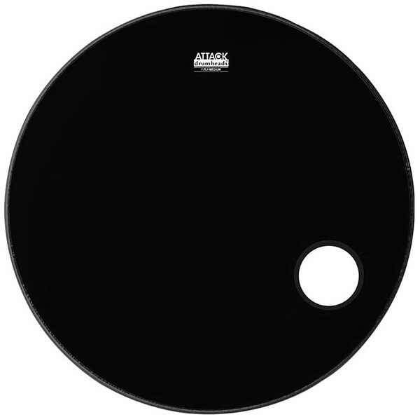 open zoom image for Attack No Overtone Ported Black Bass Drumhead, Main