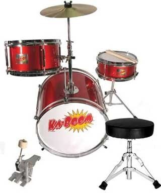 open zoom image for Cannon Percussion Ka-Boom 3-Piece Mini Drum Kit, Red