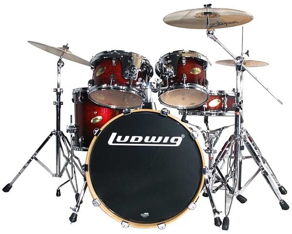 open zoom image for Ludwig LC405GL CS Accent Custom Elite Jazz 5-Piece Drum Kit, Cherry Fade