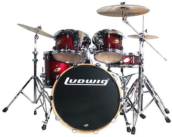 open zoom image for Ludwig LC405GL CS Accent Custom Elite Jazz 5-Piece Drum Kit, Cherry Burst
