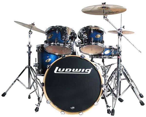 open zoom image for Ludwig LC405GL CS Accent Custom Elite Jazz 5-Piece Drum Kit, Blue Fade