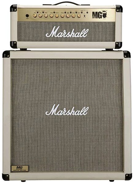 open zoom image for Marshall MG100HFX Guitar Amplifier Half Stack with MG100HFXC Head and MG412AC Cabinet, Main