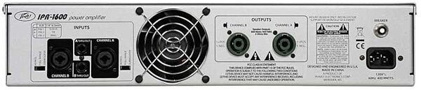open zoom image for Peavey IPR1600 Power Amplifier (1600 Watts), Rear