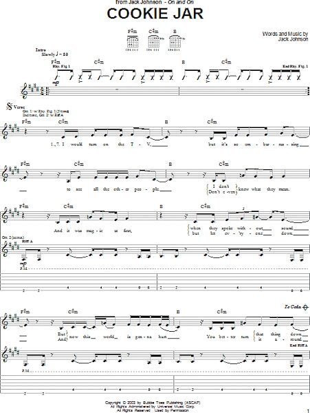 open zoom image for Cookie Jar - Guitar TAB, New, Main