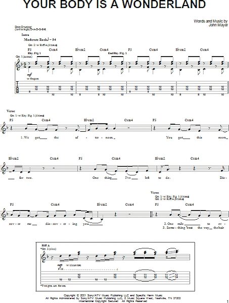 open zoom image for Your Body Is A Wonderland - Easy Guitar, New, Main