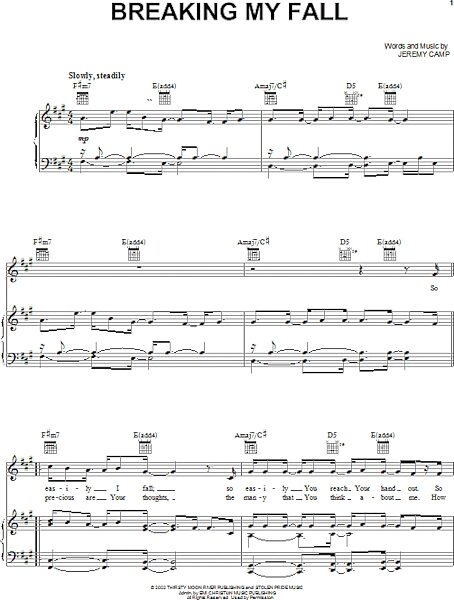 open zoom image for Breaking My Fall - Piano/Vocal/Guitar, New, Main